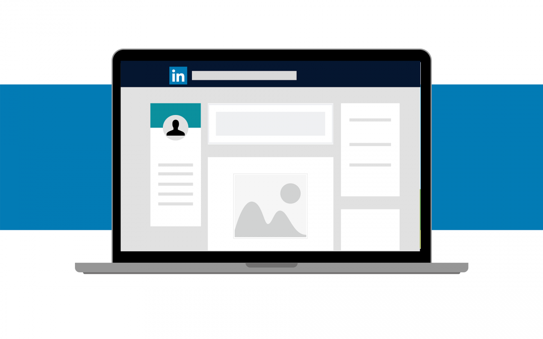 LinkedIn web page open on laptop